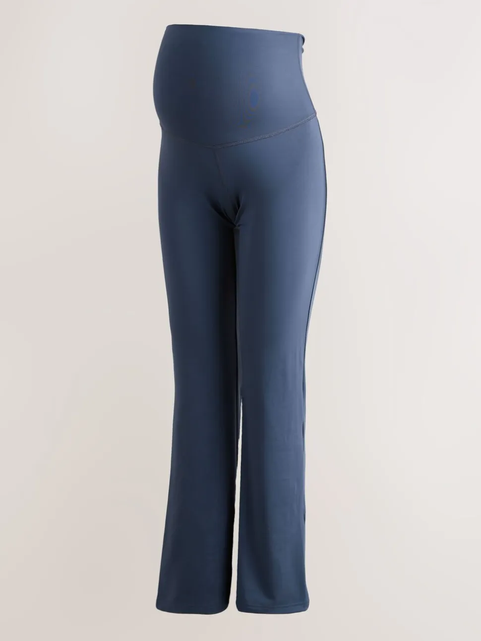 Navy Supersoft Dry Tech Flared Yoga Sports Maternity Leggings