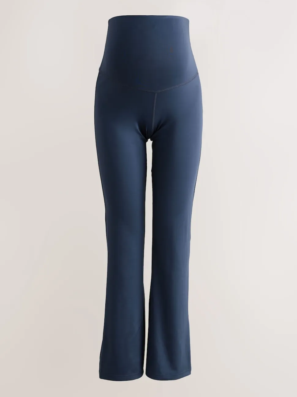 Navy Supersoft Dry Tech Flared Yoga Sports Maternity Leggings