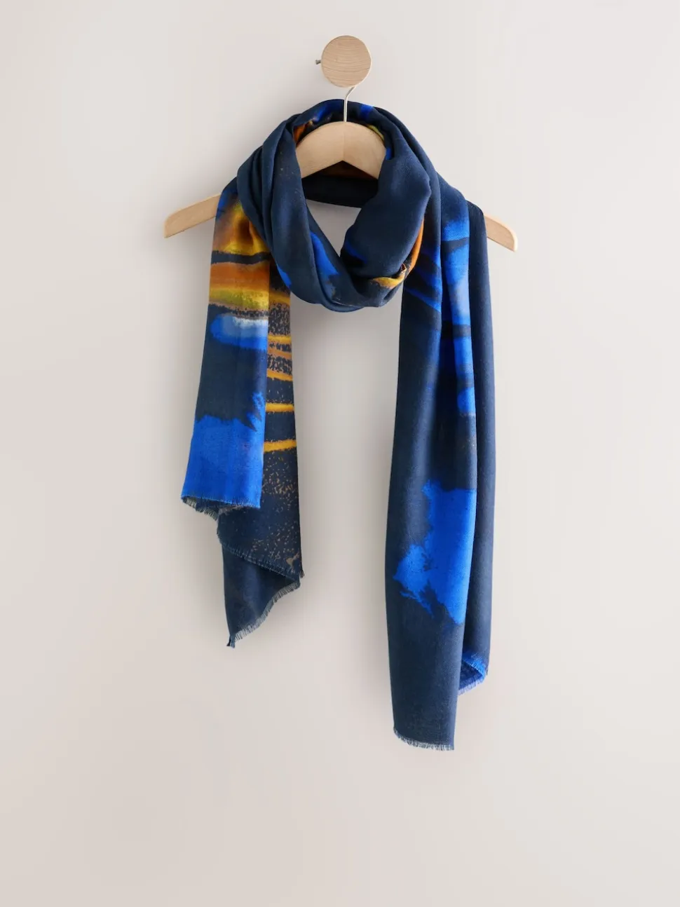 Navy Tie Dye Lightweight Scarf