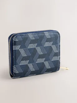 Navy Zip Around Purse