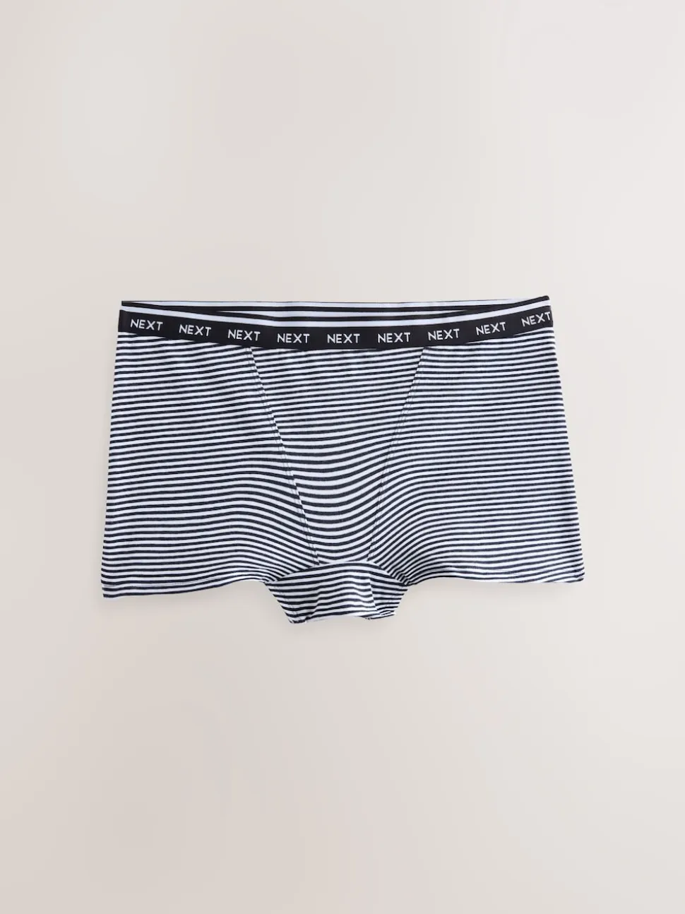 Navy/Chocolate Stripe Boyshort Cotton Logo Knickers 7 Pack