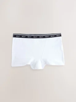 Navy/Chocolate Stripe Boyshort Cotton Logo Knickers 7 Pack