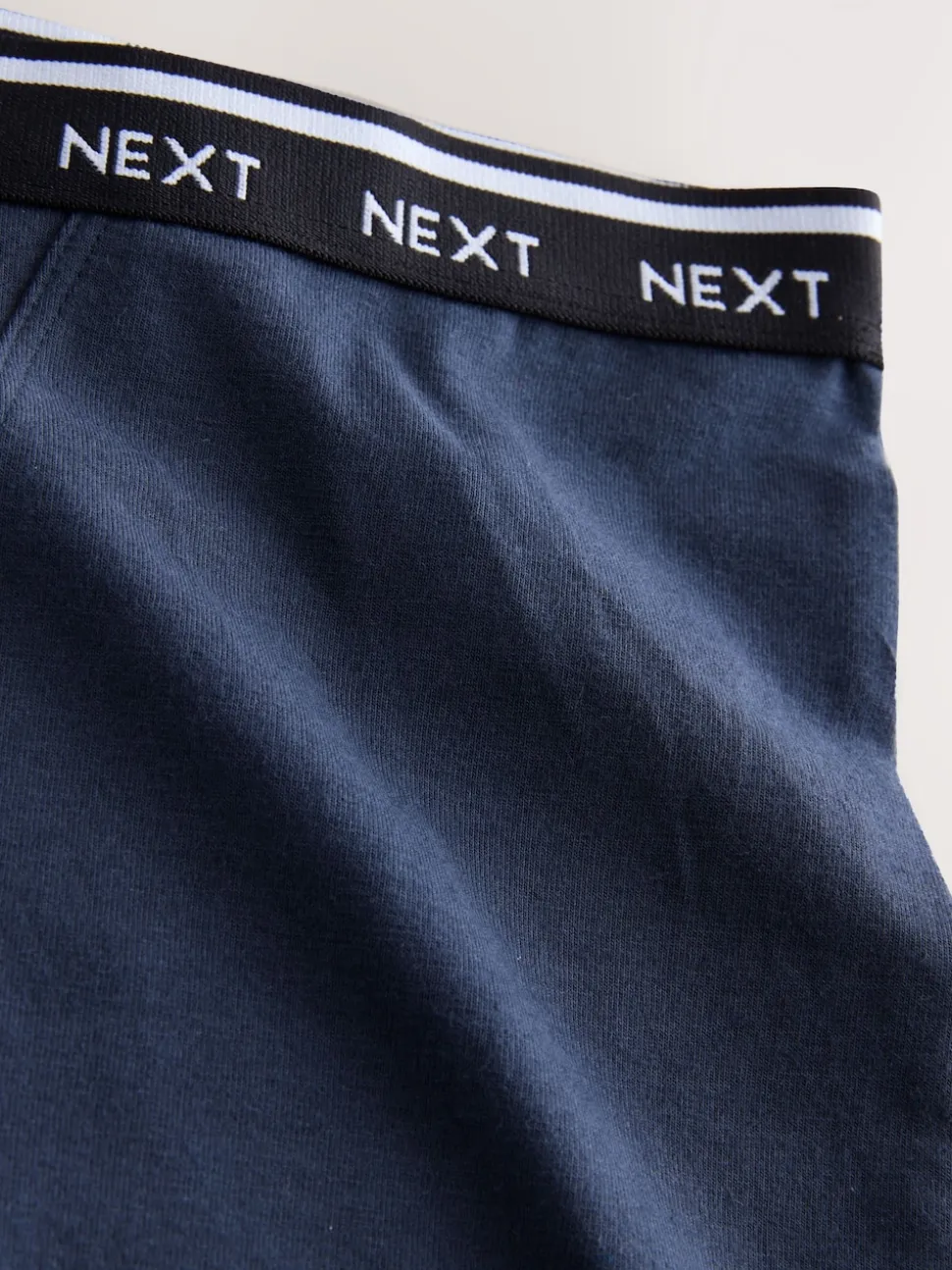 Navy/Chocolate Stripe Boyshort Cotton Logo Knickers 7 Pack
