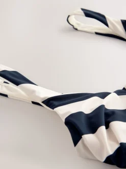 Navy/Cream Chevron Dd+ Wired Scoop Neck Tummy Control Swimsuit