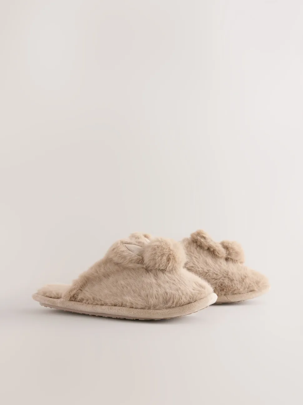 Neutral Bunny Mule Slippers