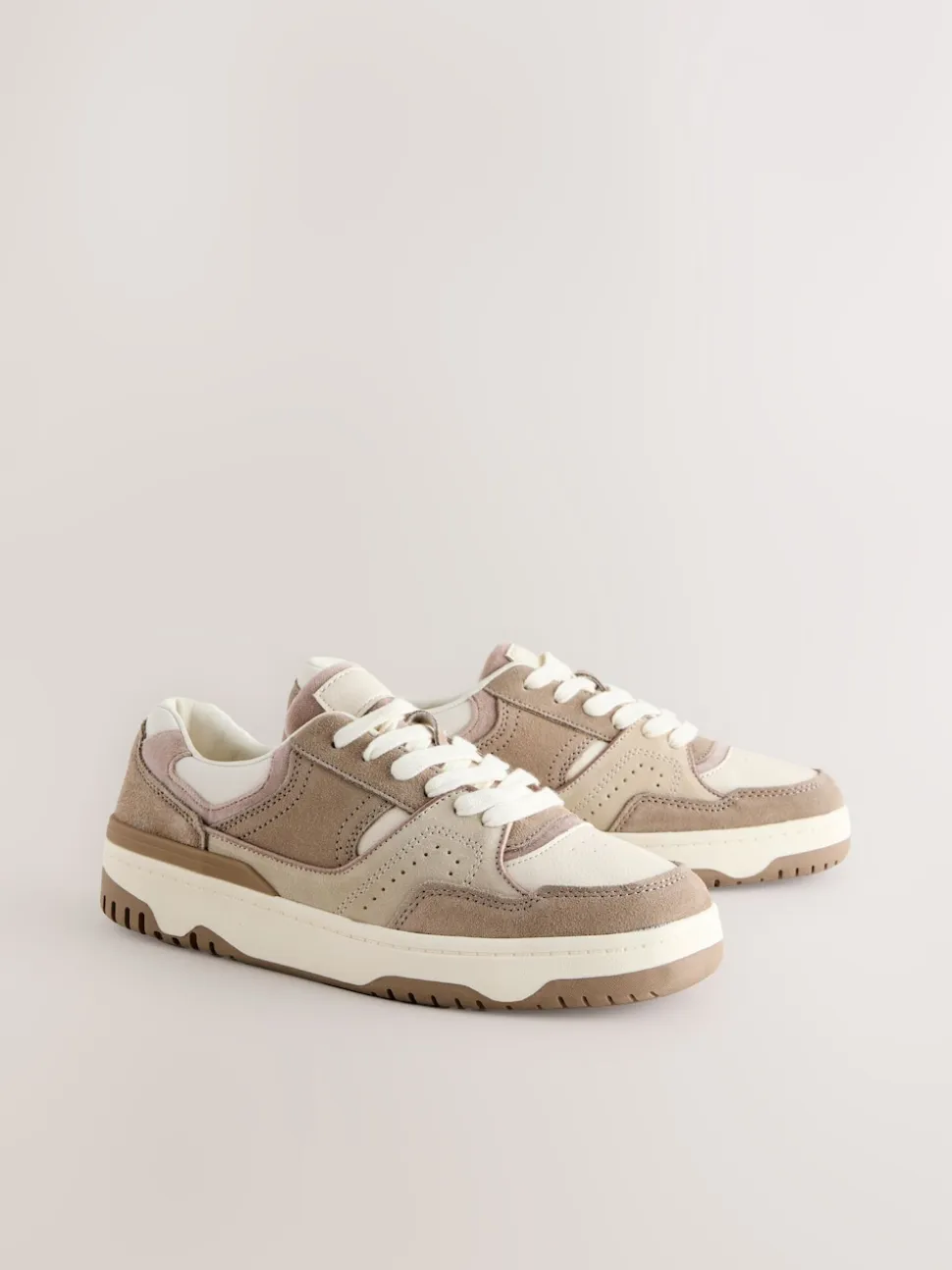 Neutral Forever Comfort® Panelled Chunky Lace-Up Trainers