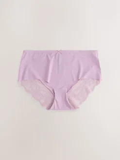 Neutral Midi No VPL Lace Back Briefs 5 Pack