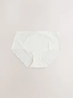 Neutral Midi No VPL Lace Back Briefs 5 Pack