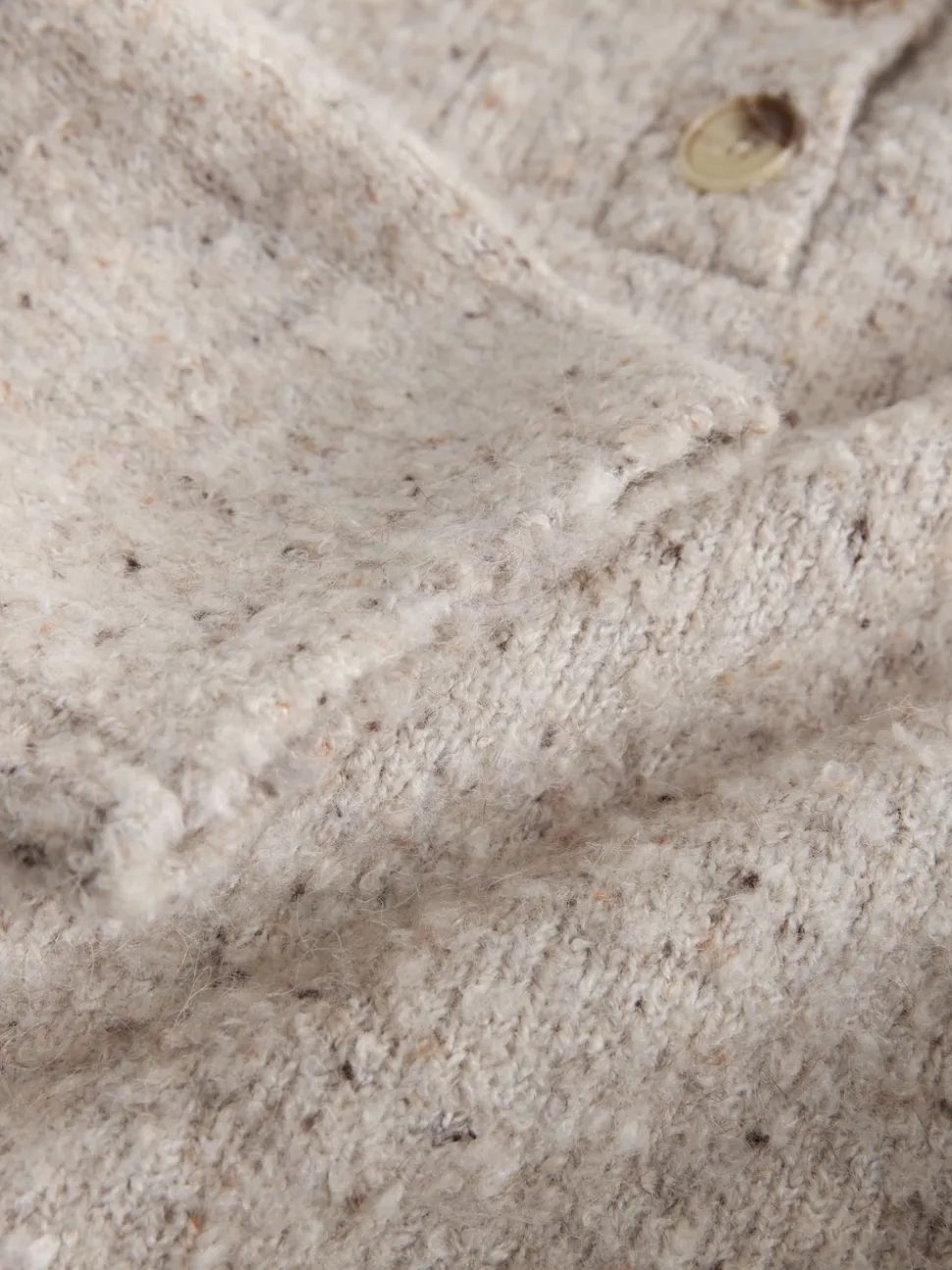 Neutral Neppy Boucle Long Sleeve Polo Jumper