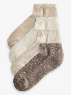 Neutral Neppy Cushion Sole Socks 4 Pack