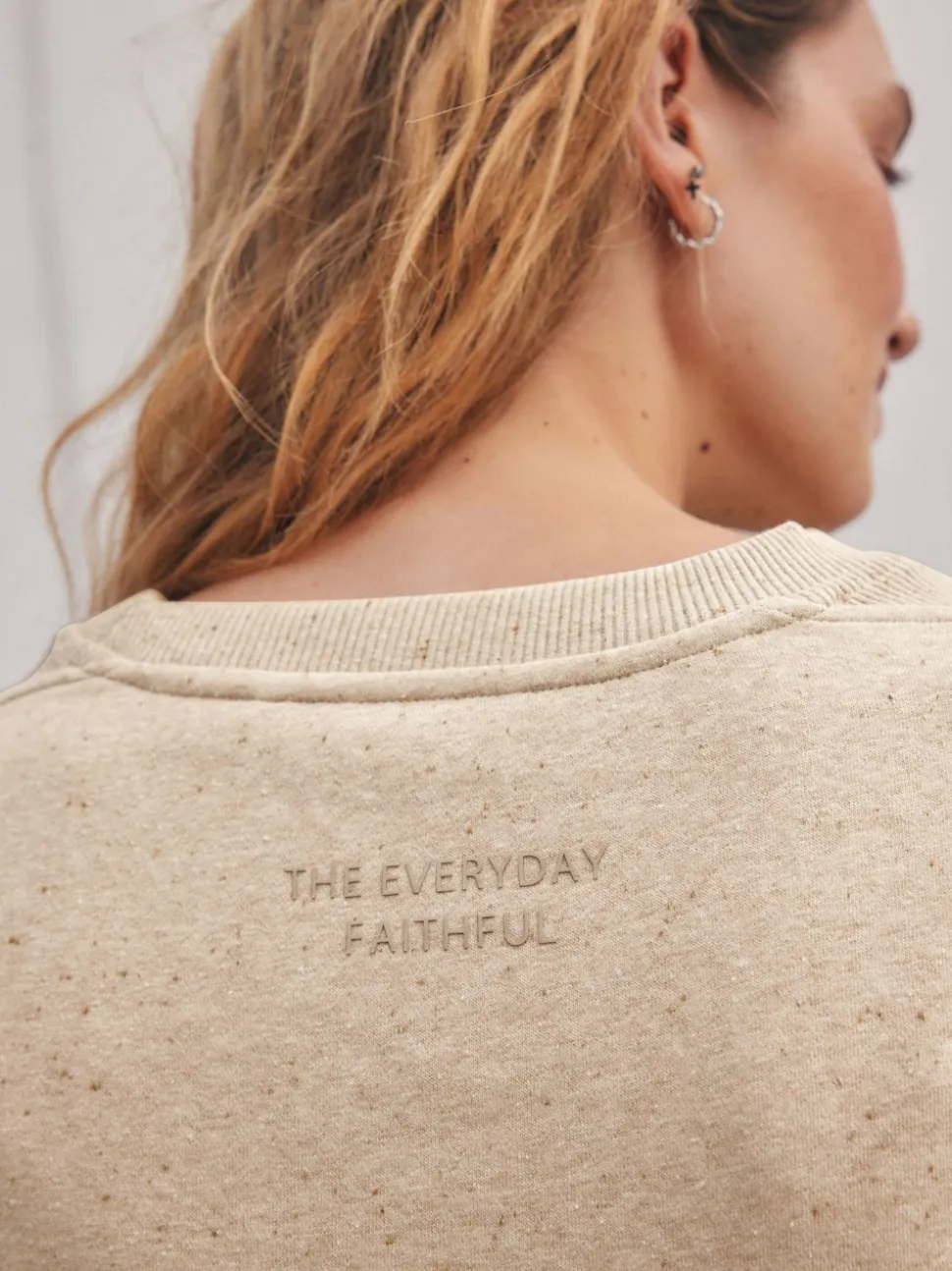 Neutral Neppy Relaxed Fit Essentials Longline Sweatshirt with Pockets