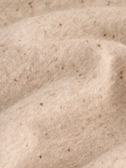 Neutral Neppy Textured Essential Wide Leg Jersey Joggers