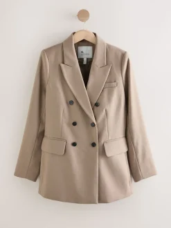 Neutral N.Premium Wool Blend Twill Blazer