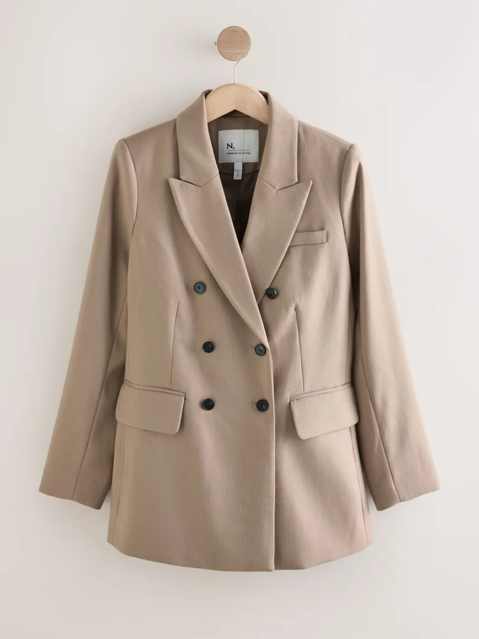 Neutral N.Premium Wool Blend Twill Blazer
