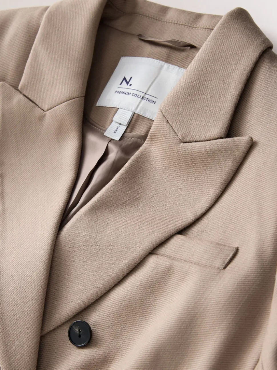 Neutral N.Premium Wool Blend Twill Blazer