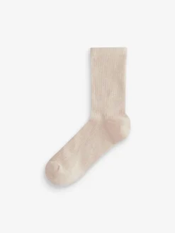 Neutral Ribbed Ankle Socks 4 Pack