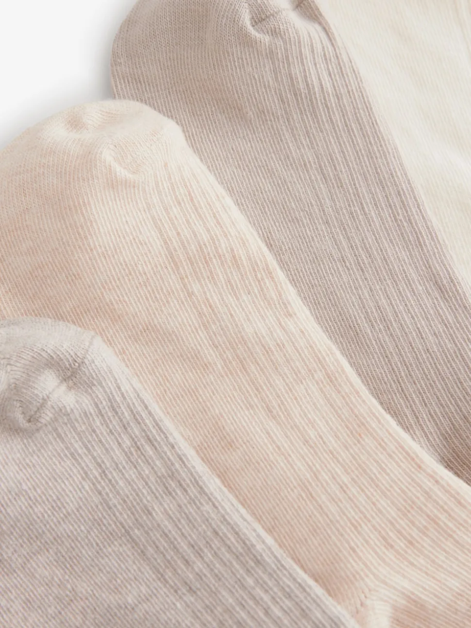 Neutral Ribbed Ankle Socks 4 Pack