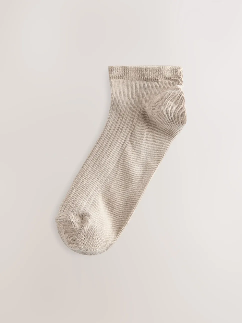 Neutral Ribbed Trainer Socks 4 Pack