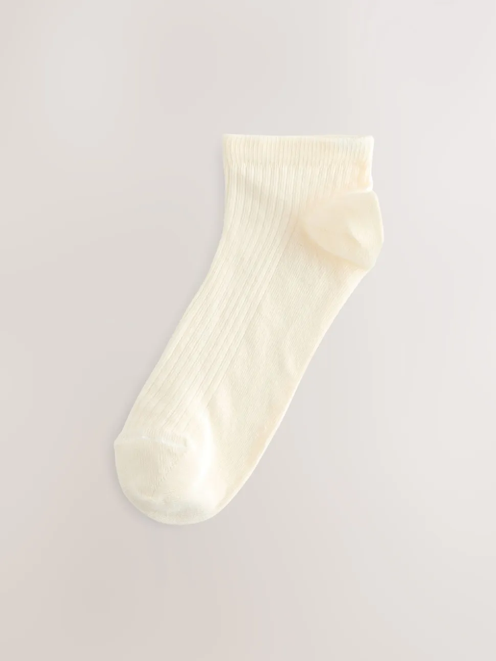 Neutral Ribbed Trainer Socks 4 Pack