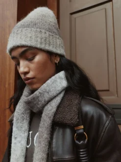 Neutral Space Dye Knitted Beanie Hat