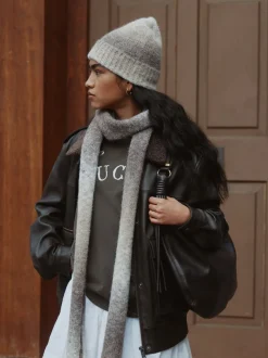 Neutral Space Dye Knitted Beanie Hat