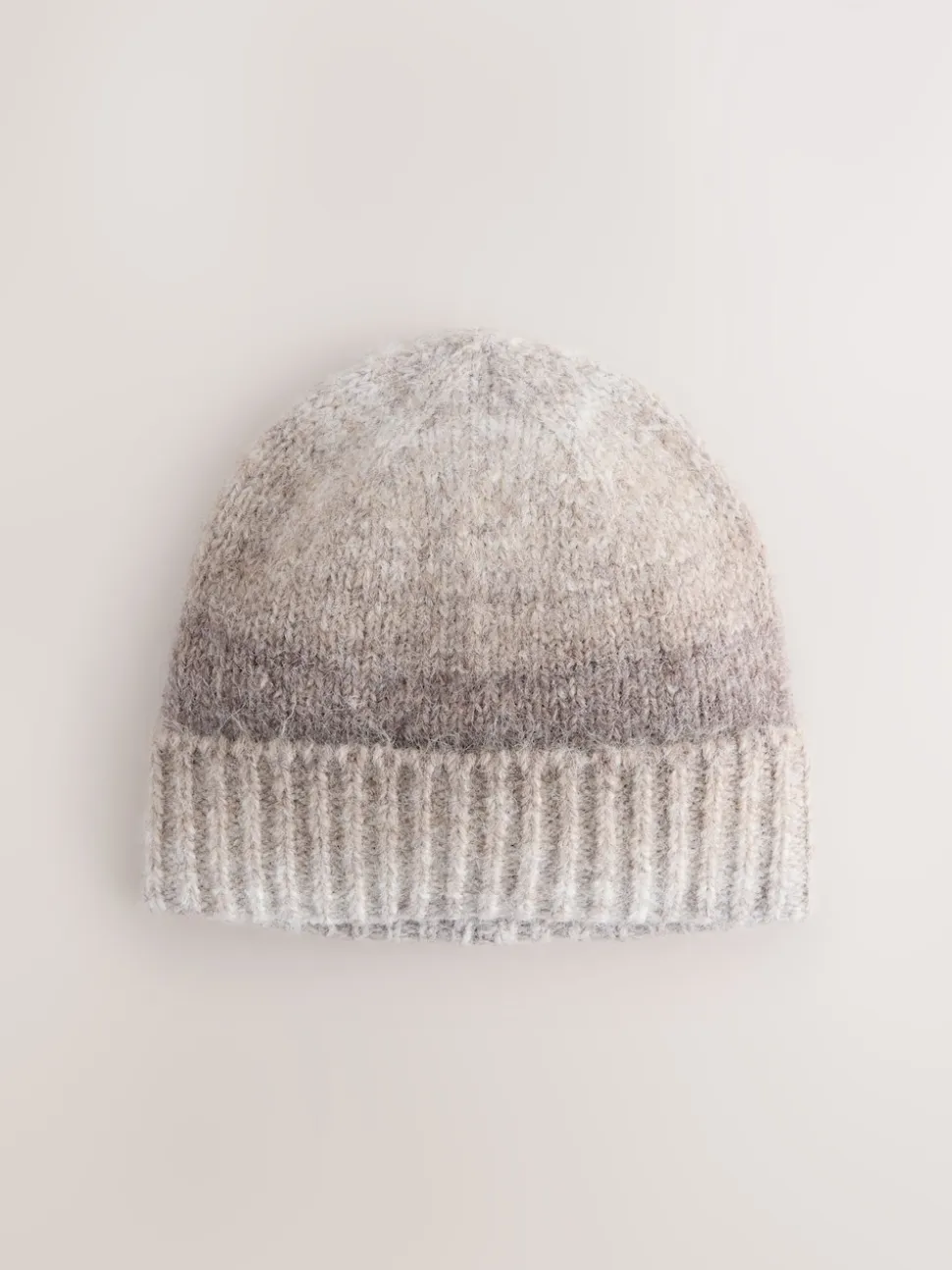 Neutral Space Dye Knitted Beanie Hat