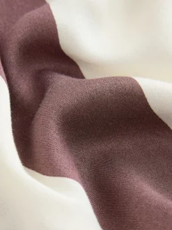 Neutral Stripe Button Through Pyjamas