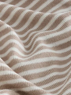 Neutral Stripe Cosy Lightweight Dressing Gown