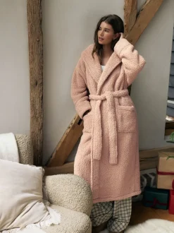 Neutral Teddy Dressing Gown