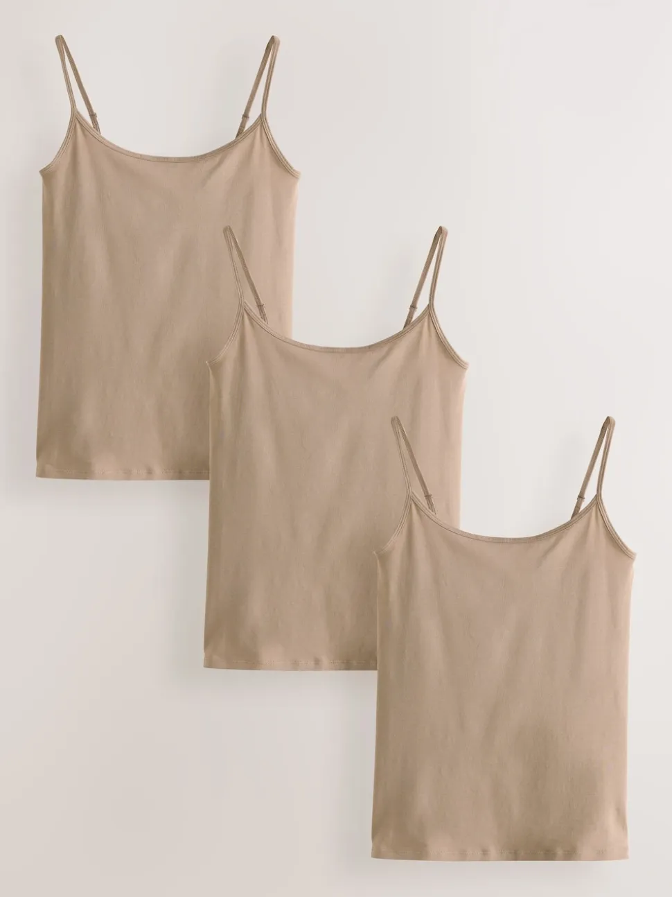 Neutral Thin Strap Vests 3 Pack