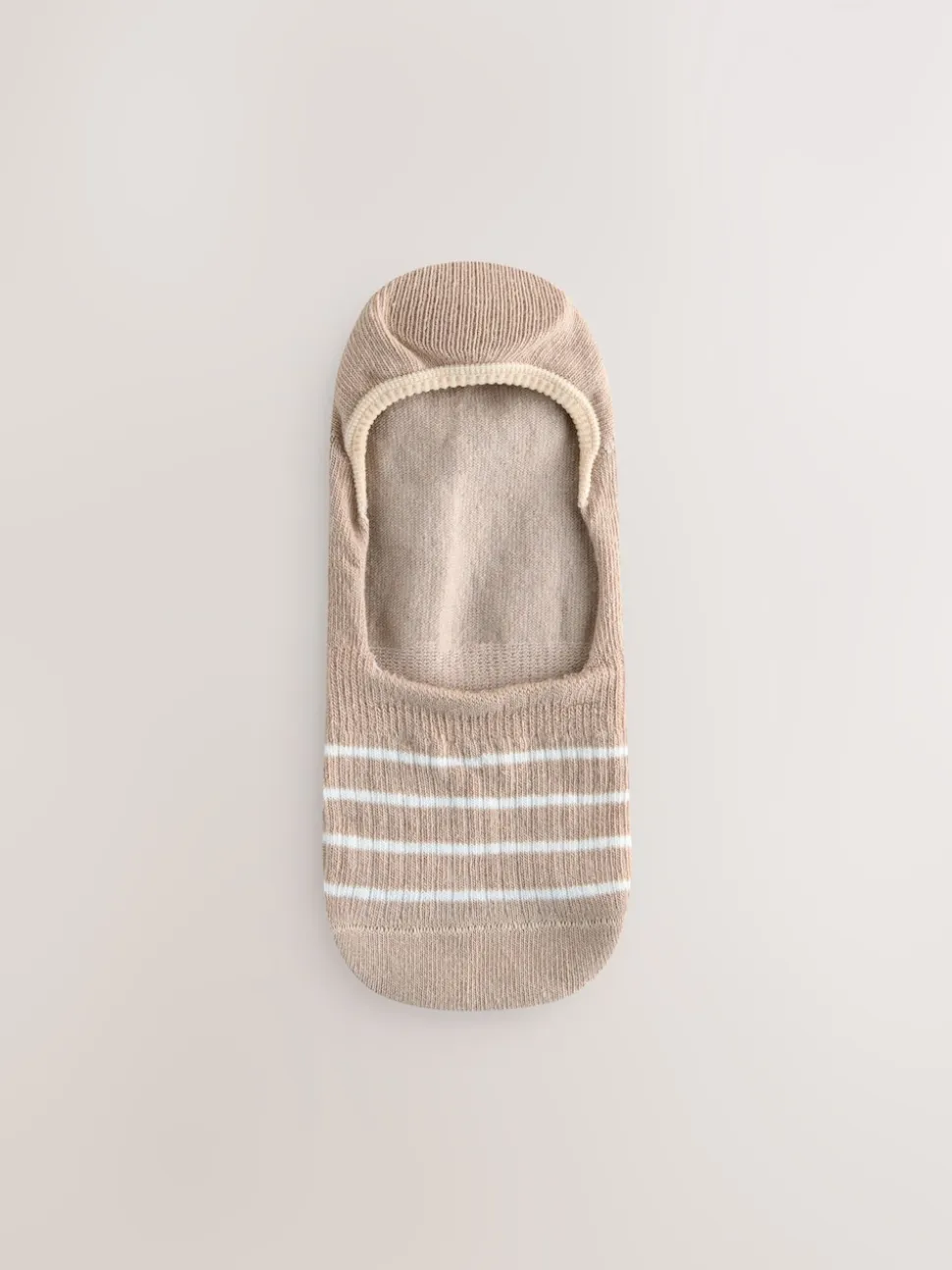 Neutral/Grey Animal and Stripe Invisible Trainer Socks 4 Pack