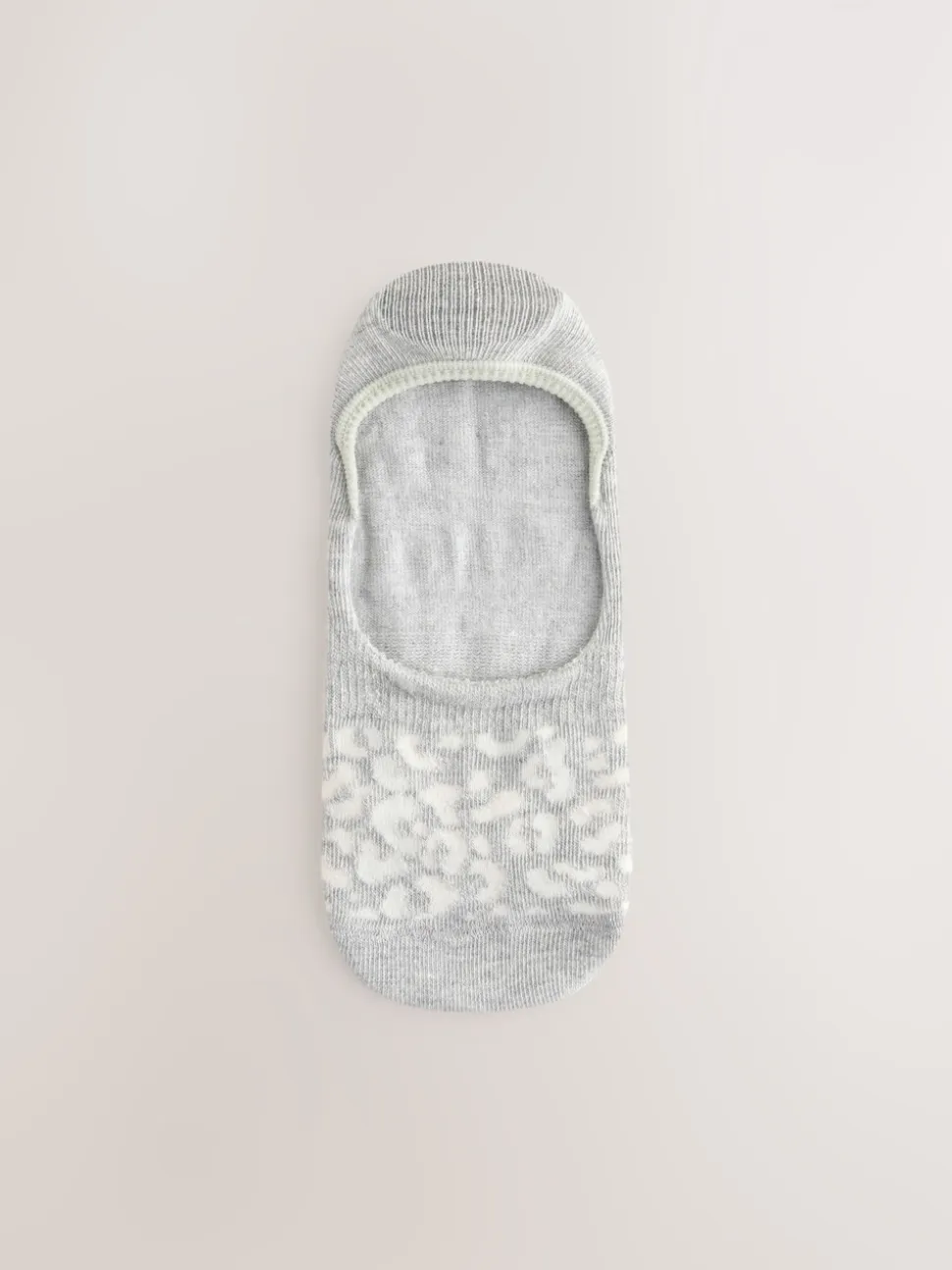 Neutral/Grey Animal and Stripe Invisible Trainer Socks 4 Pack
