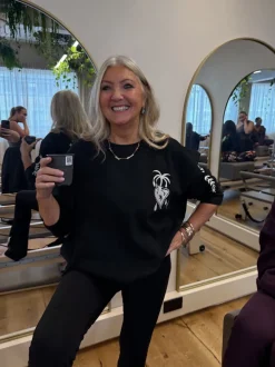 Never Fully Dressed Black Embroidered Sweatshirt
