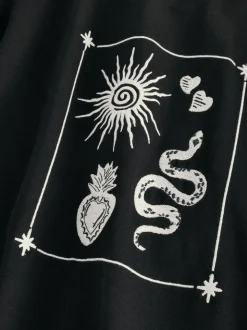 Never Fully Dressed Black Embroidered Sweatshirt