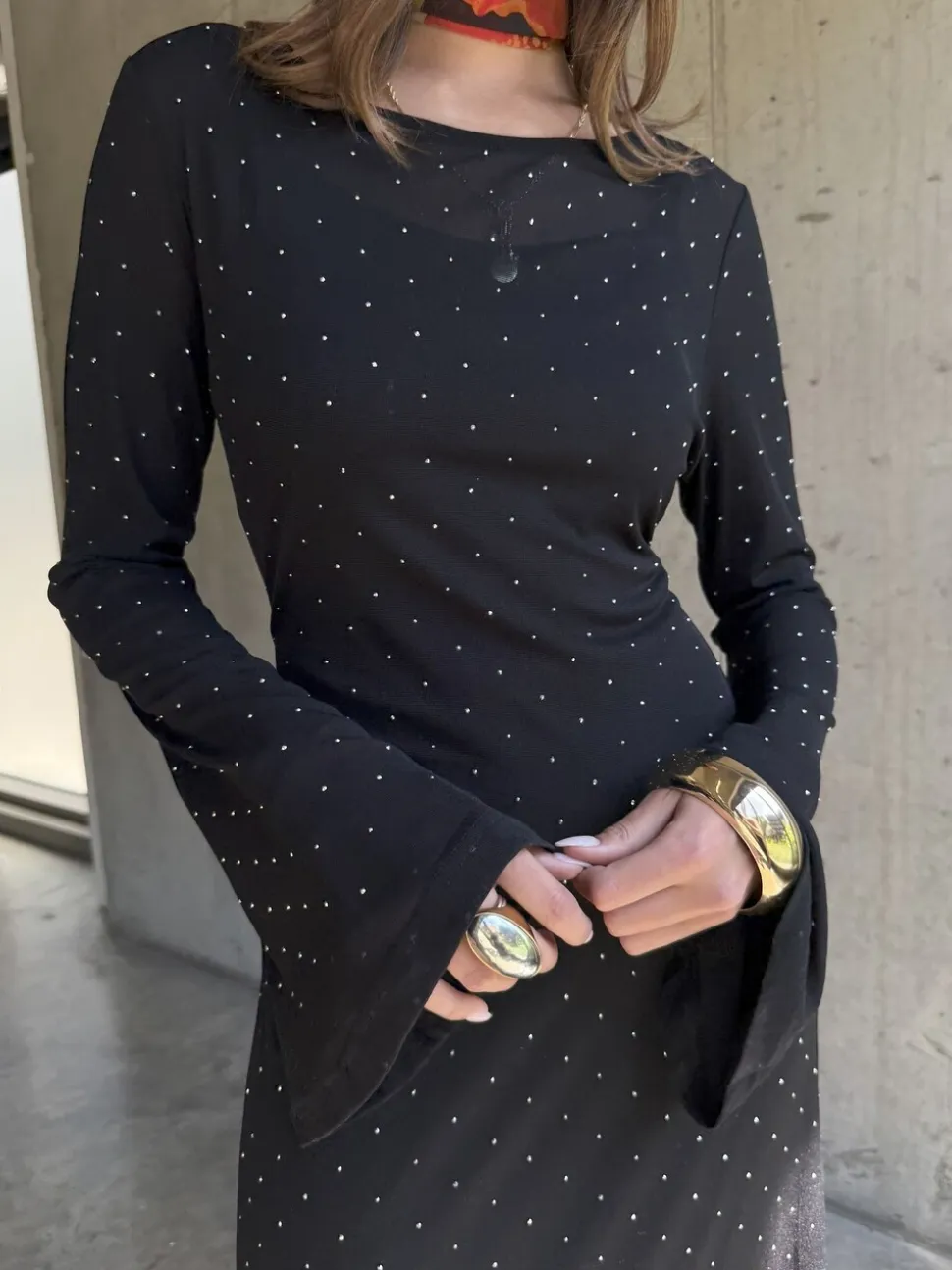 Never Fully Dressed Black Icon Mesh Dress