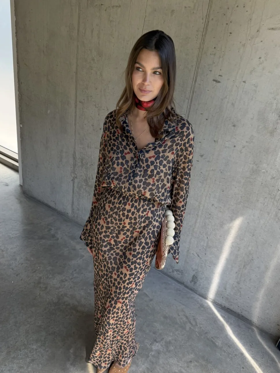 Never Fully Dressed Brown Leopard Mia Petite Dress