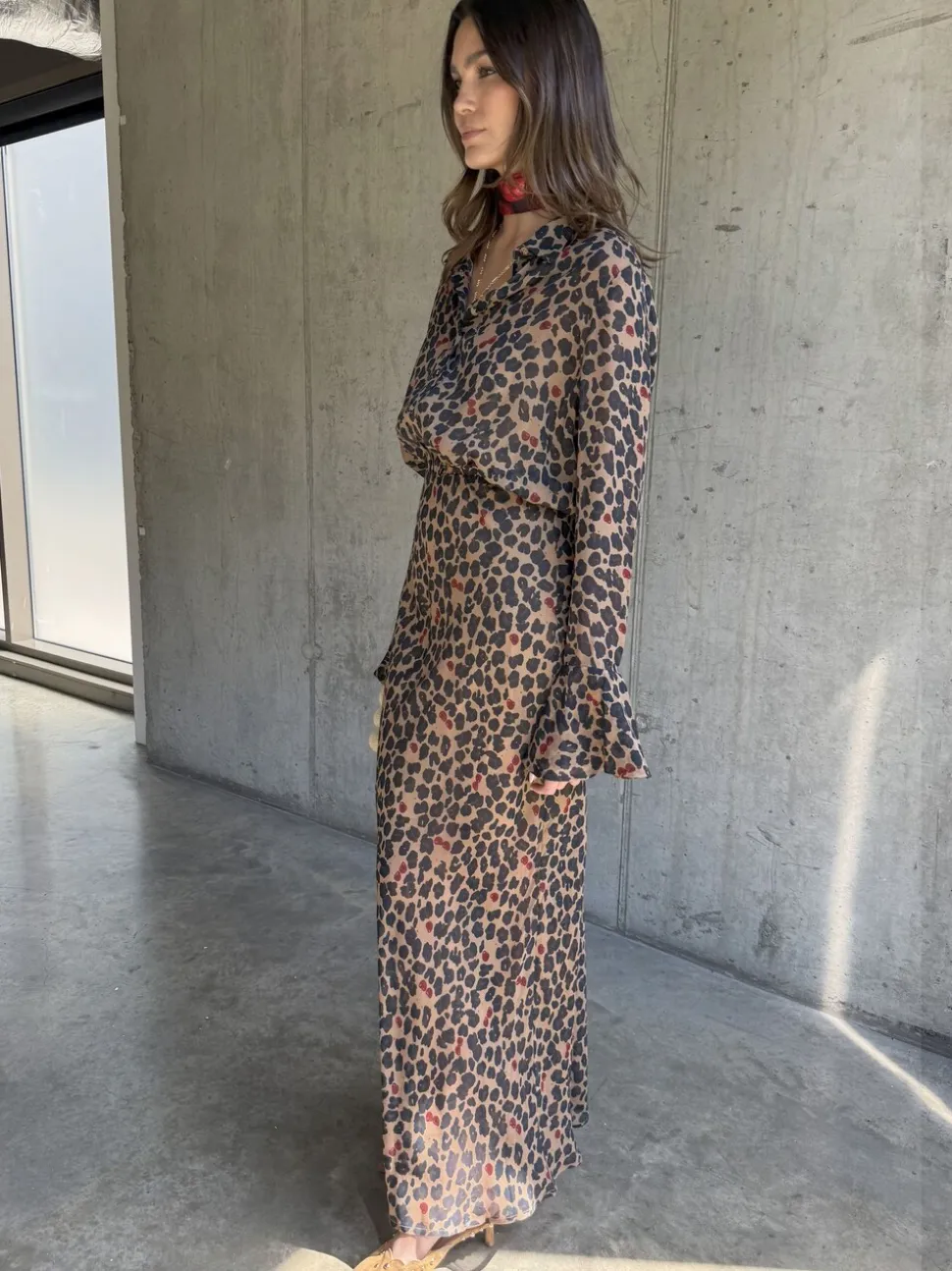 Never Fully Dressed Brown Leopard Mia Petite Dress
