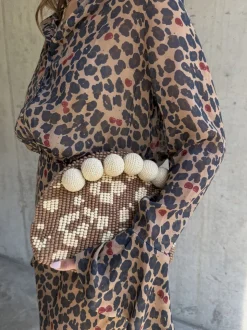 Never Fully Dressed Brown Leopard Mia Petite Dress