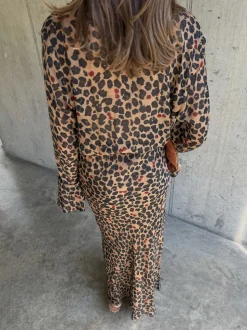 Never Fully Dressed Brown Petite Leopard Mia Petite Dress