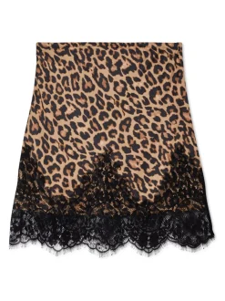 Never Fully Dressed Brown Leopard Print Lace Maeva Skirt