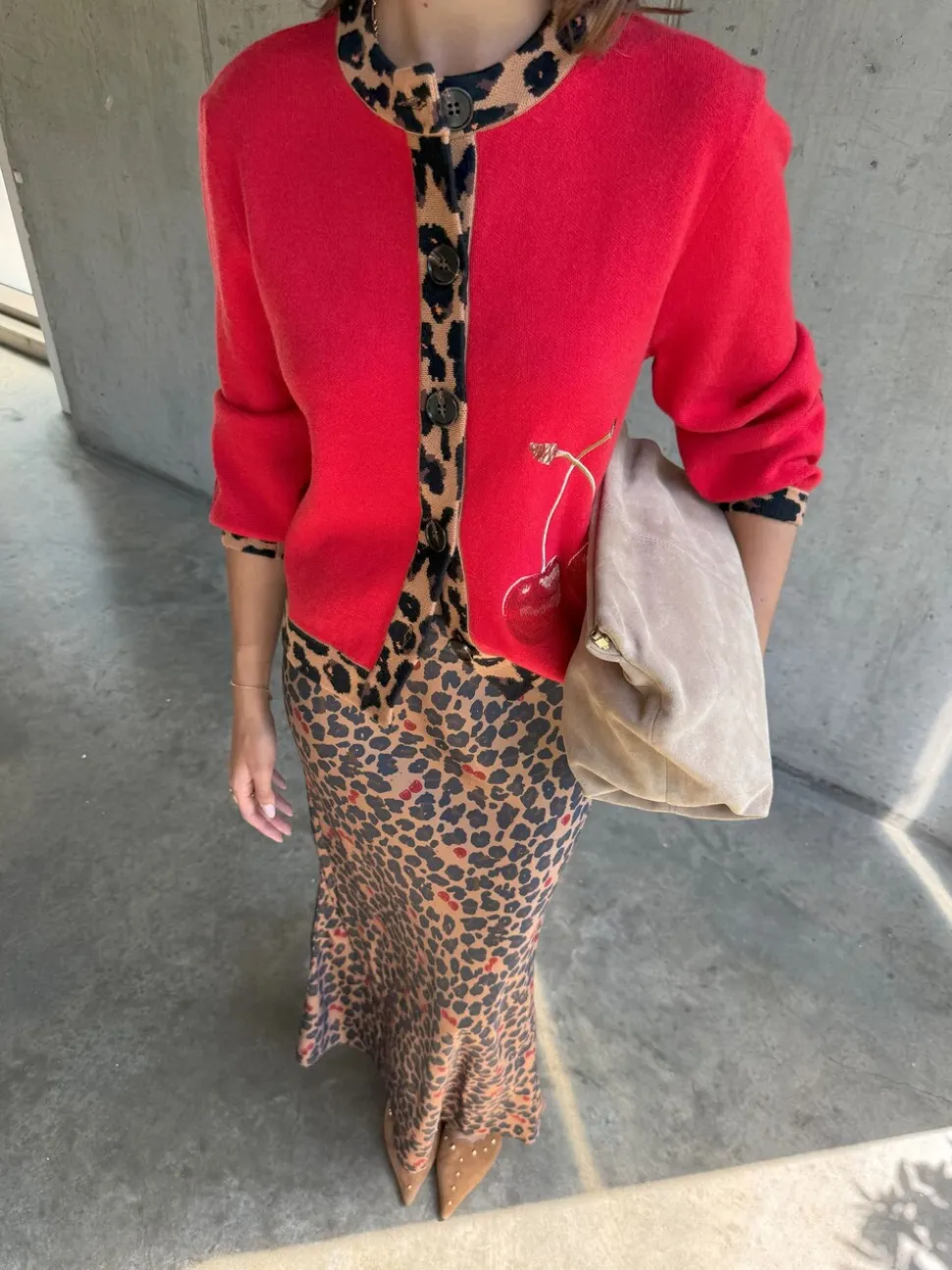 Never Fully Dressed Brown Cherry Leopard Dorris Skirt