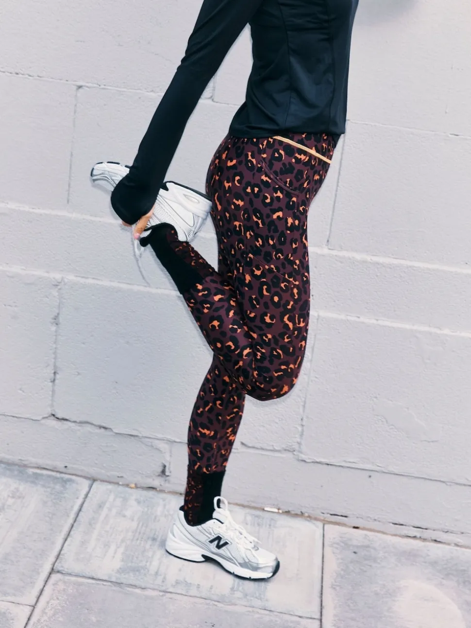 Never Fully Dressed Burgandy Leopard Leggings