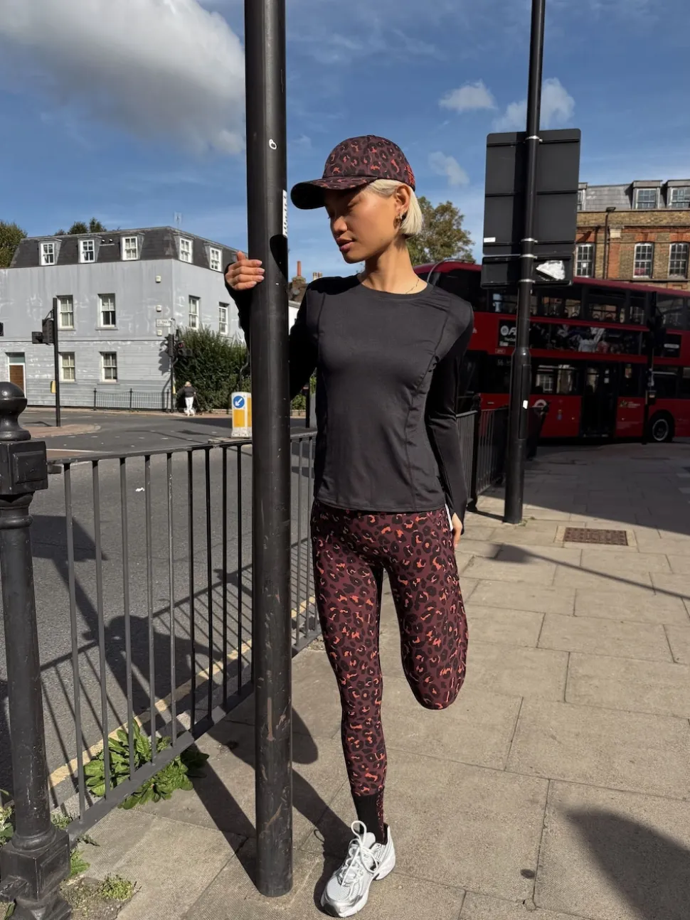 Never Fully Dressed Burgandy Leopard Leggings