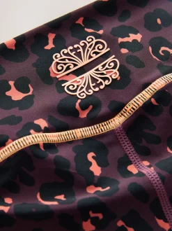 Never Fully Dressed Burgandy Leopard Leggings