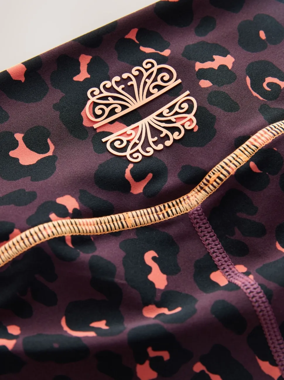 Never Fully Dressed Burgandy Leopard Leggings