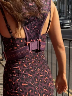 Never Fully Dressed Burgandy Leopard Running Vest