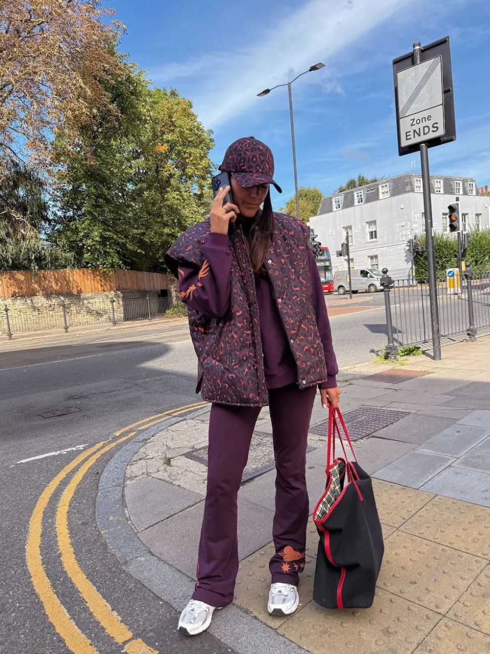 Never Fully Dressed Burgundy Embroidered Cotton Flare Leggings
