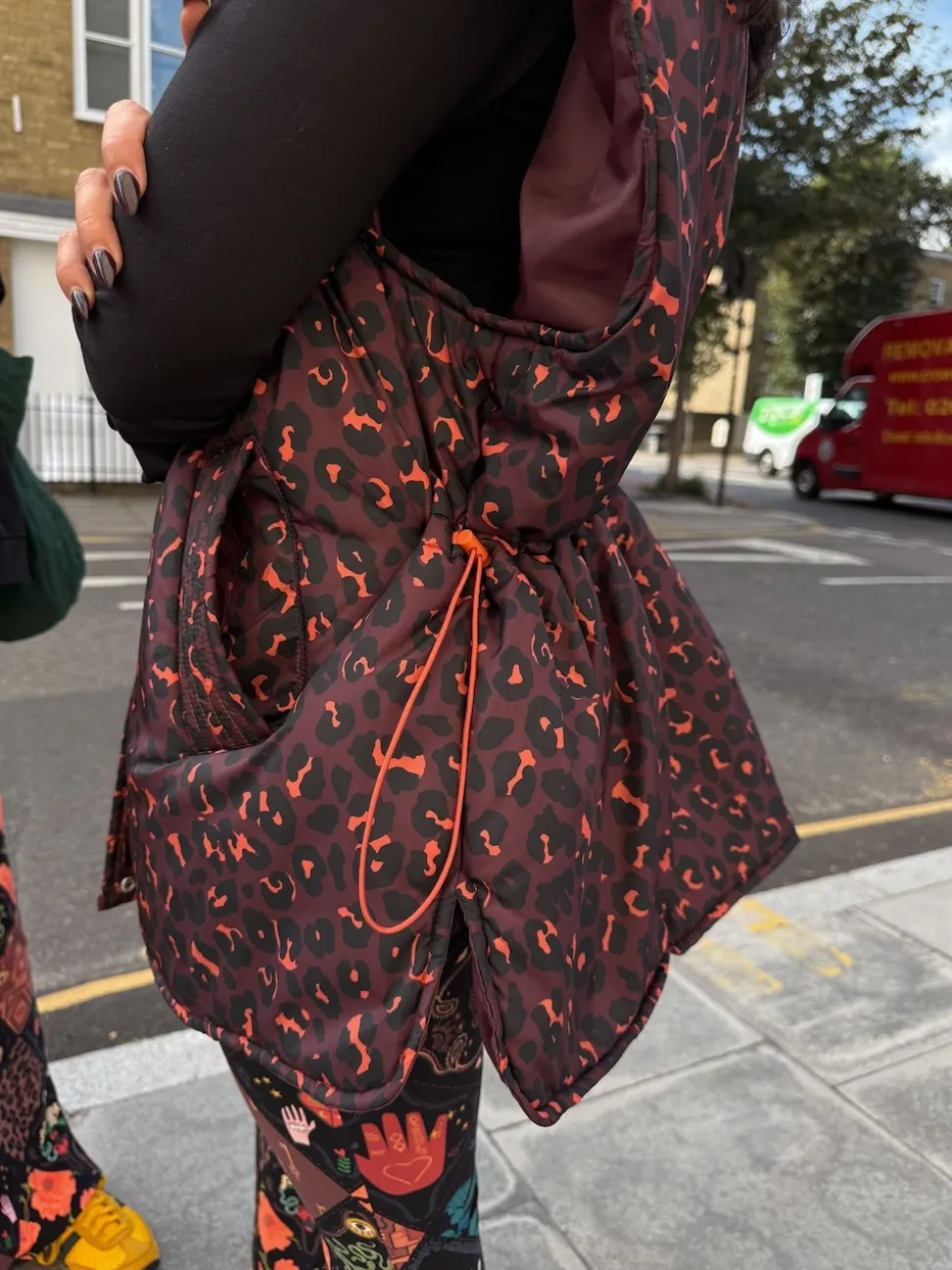 Never Fully Dressed Burgundy Leopard Padded Gilet