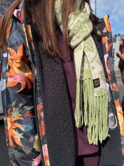 Never Fully Dressed Green/Cream Blanket Scarf