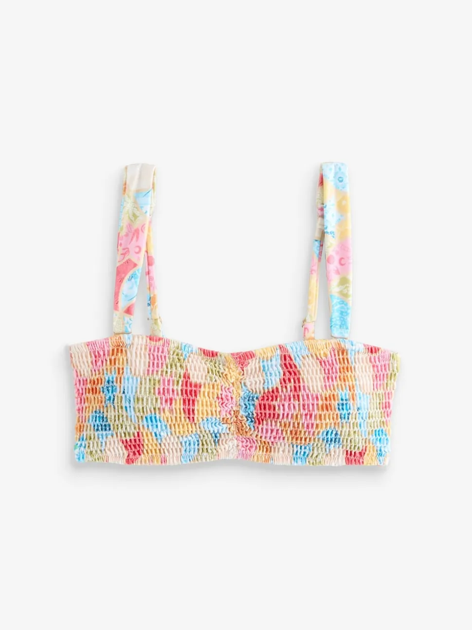 Never Fully Dressed Multi Bright Shired Bikini Top